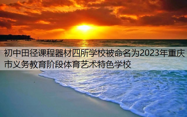 <strong>初中田径课程器材四所学校被命名为2023年重庆市义务教育阶段体育艺术特色学校</strong>